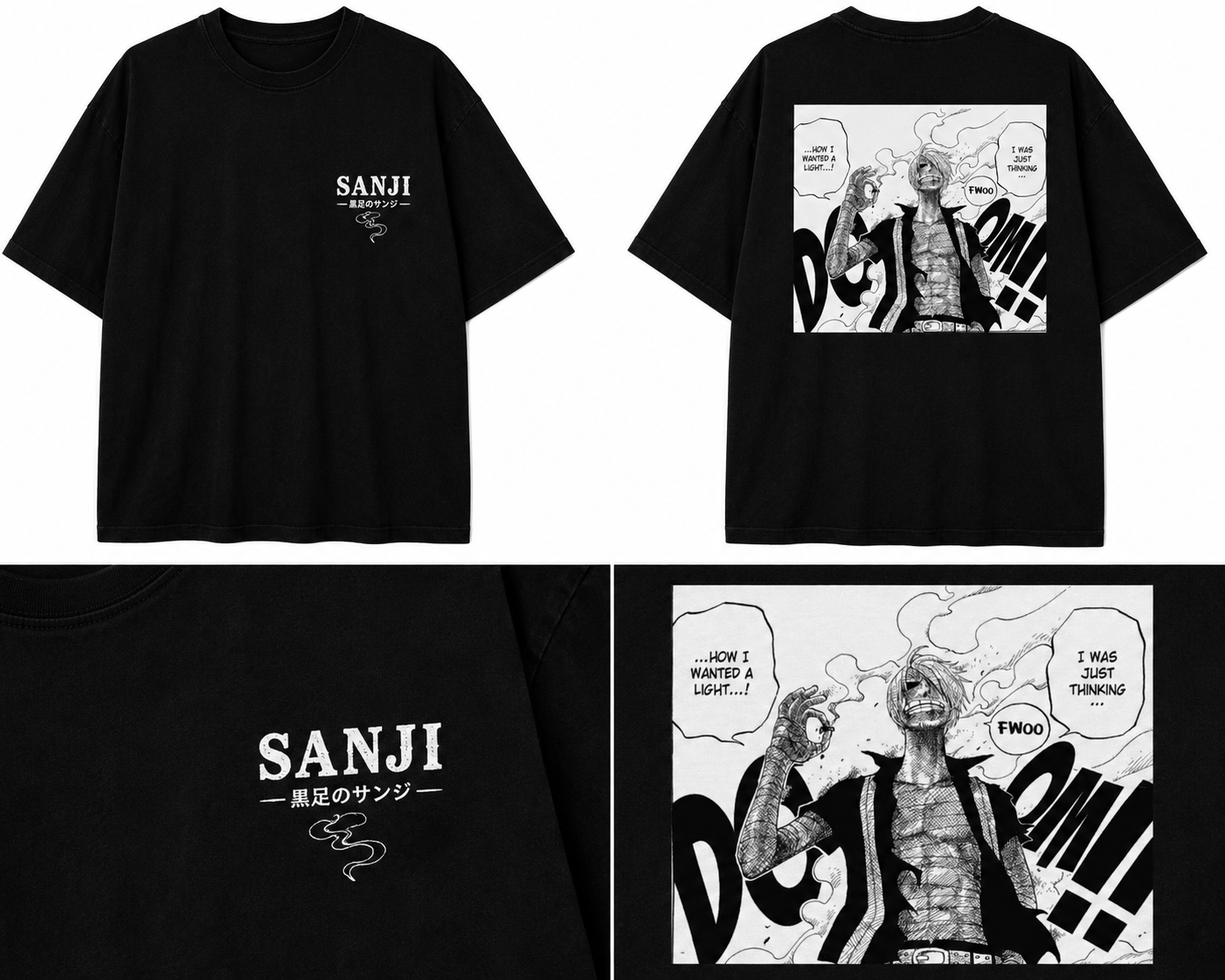 Sanji oversized tee mockup