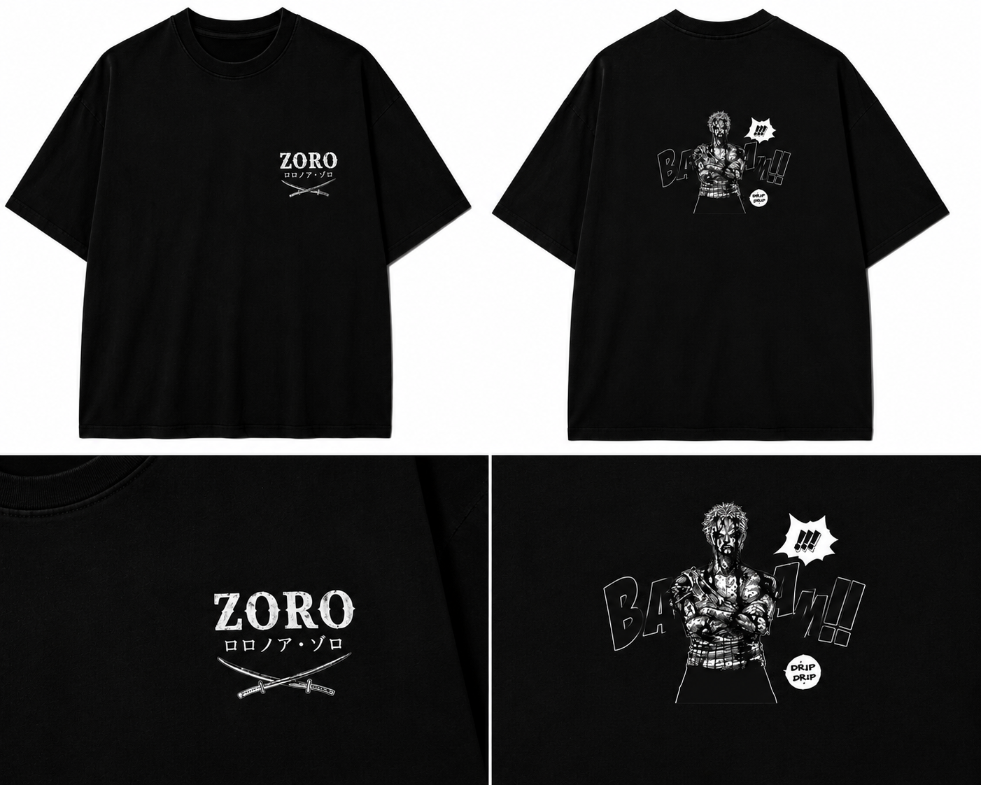 Zoro oversized tee mockup
