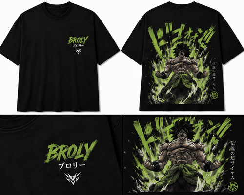 Broly oversized tee mockup