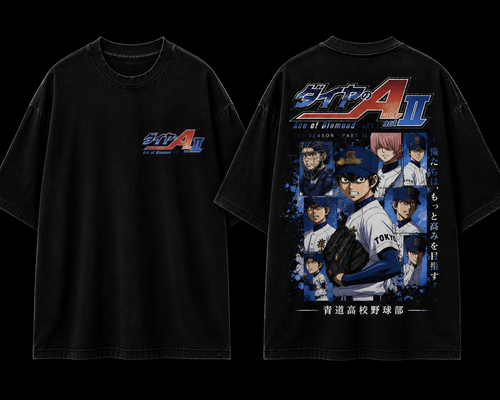 Ace of the Diamond Act II Part II oversized tee mockup