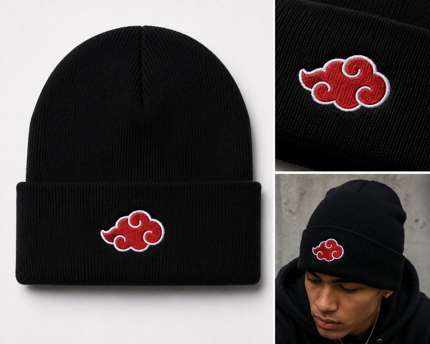 Cloud embroidered beanie