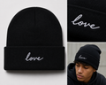 Love embroidered beanie
