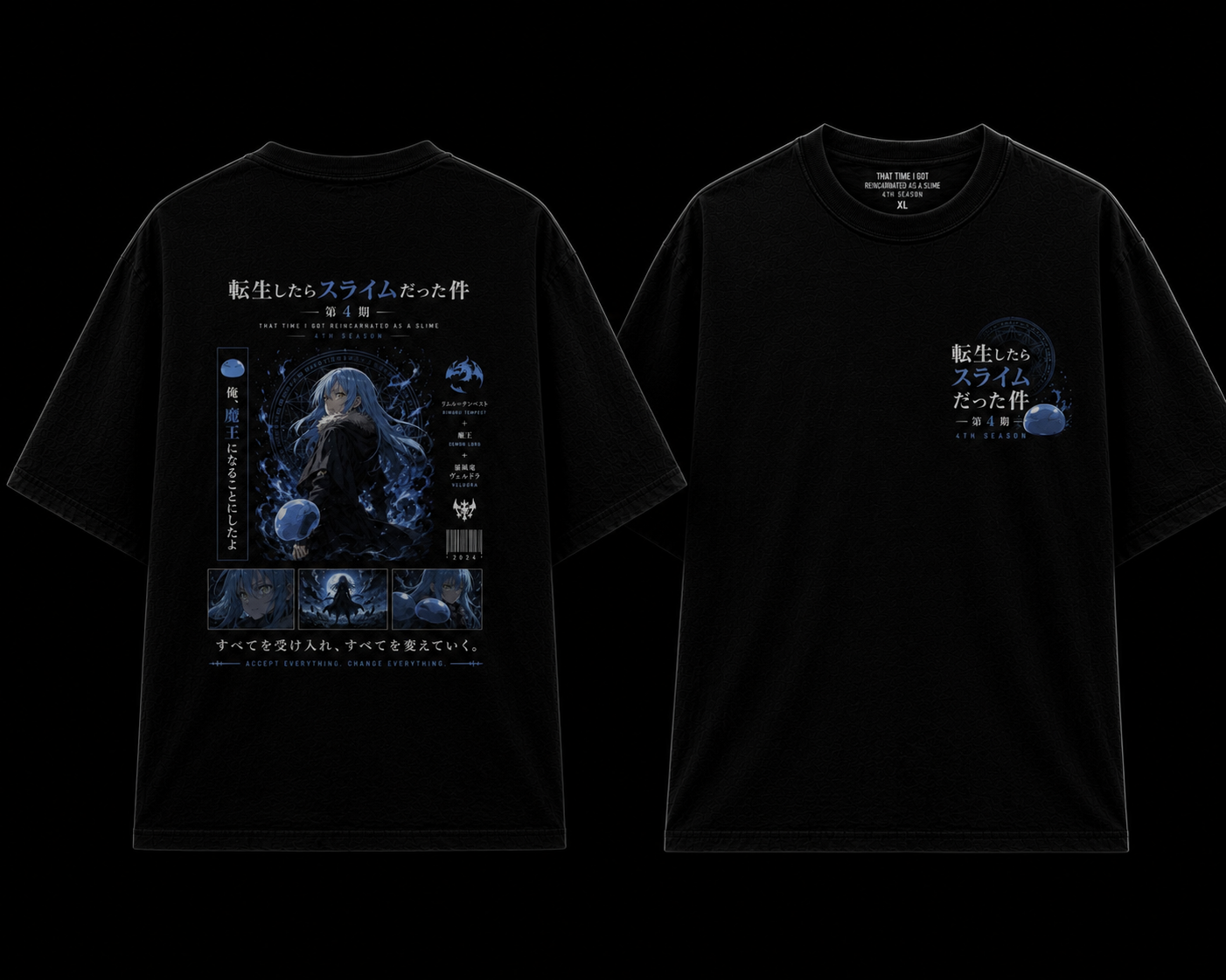 That Time I Got Reincarnated as a Slime shirt mockup with smaller back print