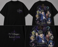 The Villager of Level 999 anime-inspired black T-shirt front and back